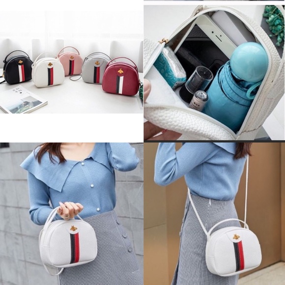 Black Faux Leather Crossbody Bag - Picture 6 of 6